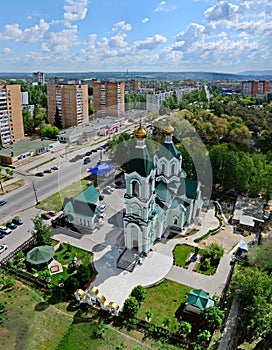 Panoramic view of the Parish in honor of St. Tikhon, Patriarch of Moscow and All Russia in the city of Togliatti.