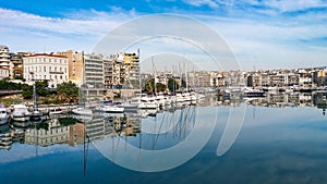 Panoramic view of Pasalimani,and marina zeas at Piraerus port in Greece