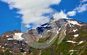 Panoramic view at Pasterze Glacier Grossglockner