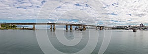 Panoramic view of Pedro Ivo Campos Bridge - Florianopolis, Santa Catarina, Brazil