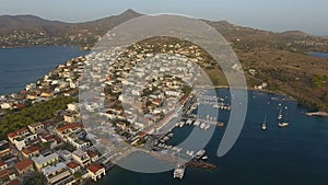 Panoramic View of Perdika Village in Aegina 