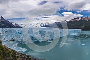 Panoramic view of Perito Moreno Glacier at Los Glaciares National Park in Patagonia - El Calafate, Santa Cruz, Argentina