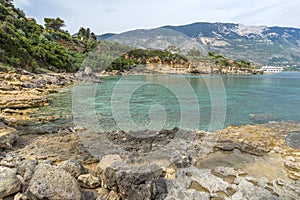 Panoramic view of Pesada beach, Kefalonia, Greece photo