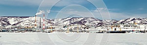 Panoramic view of Petropavlovsk-Kamchatsky seaport photo