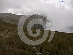 Panoramic view at the Pichincha volcano