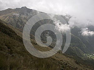 Panoramic view at the Pichincha volcano