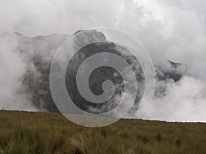 Panoramic view at the Pichincha volcano, Ecuador