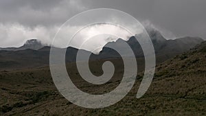 Panoramic view at the Pichincha volcano, Ecuador