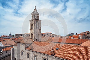 Panoramic view of picturesque Dubrovnik old town