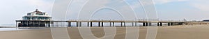 Panoramic view of the Pier in Blankenberge in Belgium