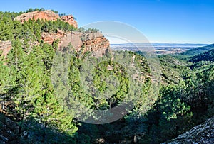 Panoramic view in Pinares del Rodeno Natural Park, Spain photo