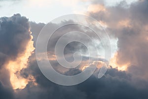 Panoramic view of pink clouds in sky