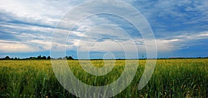 Panoramic view of Po Valley, Pianura Padana, Italy photo