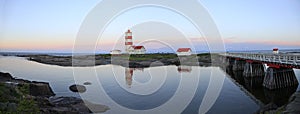 Panoramic view of Pointe-des-Monts Lighthouse, Quebec photo