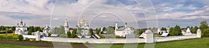 Panoramic view of Pokrovsky monastery in Suzdal