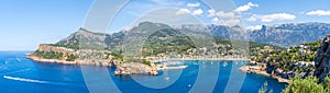 Panoramic view of Port de Soller, Mallorca