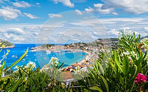 Panoramic view of Port de Soller, Mallorca