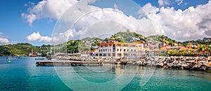 Panoramic view of port of Grenada, Caribbean.