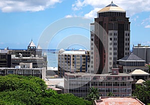 Panoramic view of Port Louis by the sea