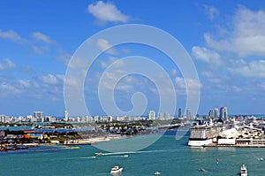 Panoramic View of the Port of Miami