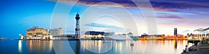 Panoramic view of Port Vell. Barcelona, Catalonia