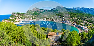 Panoramic view of Porte de Soller, Palma Mallorca, Spain