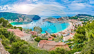 Panoramic view of Porte de Soller, Palma Mallorca, Spain