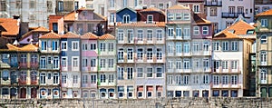 Panoramic View Of Porto Oporto Typical Old Houses