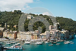 Panoramic view of Portofino, Italy