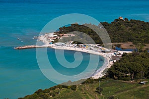 Panoramic view of Portonovo beach in the Conero park photo