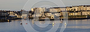 Panoramic view of Portrush Harbour photo