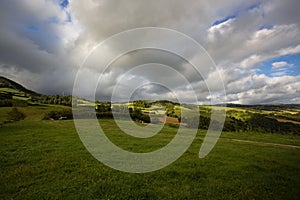 Panoramic View of Povoacao in Sao Miguel, Azores Islands