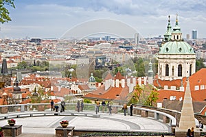 Panoramic view of Prague - Czech capital.