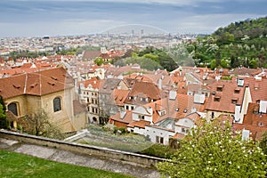 Panoramic view of Prague - Czech capital.