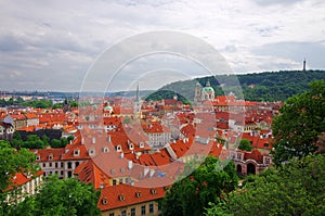 Panoramic view on Prague, Czech Republic