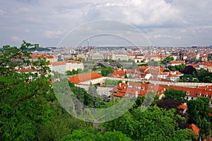 Panoramic view on Prague, Czech Republic