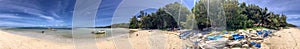Panoramic view of Praslin beach, Seychelles