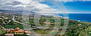 Panoramic view on Puerto de la Cruz, Tenerife