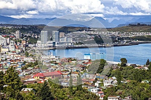 Panoramic view of Puerto Montt, Chile.