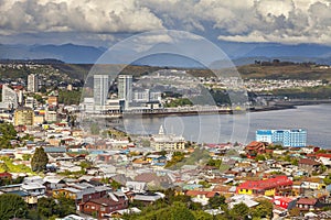 Panoramic view of Puerto Montt in Chile. photo