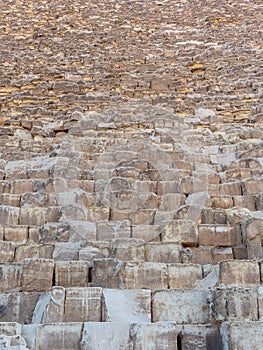 Panoramic view Pyramid of Giza in El Cairo Egypt