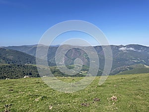 Panoramic View in the Pyrenees Basque Country