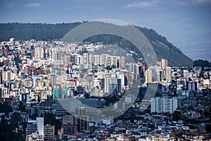 Panoramic view of Quito city, Ecuador