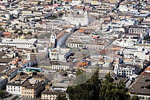 Panoramic view of Quito city, Ecuador photo