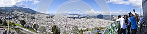 Panoramic view of Quito city, Ecuador photo