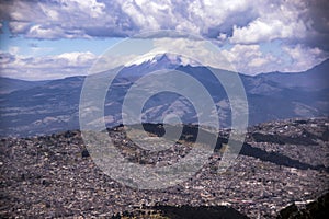 Panoramic view of Quito, Ecuador