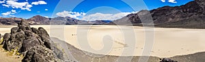 Panoramic view of the Racetrack Playa taken from the Grandstand; Death Valley National Park, California