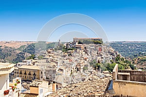 Panoramic view of Ragusa Ibla, Sicily, Italy