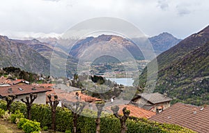 Panoramic view from Ramponio Verna, province of Como, Italy