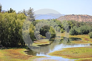 Panoramic view of the rapel river photo